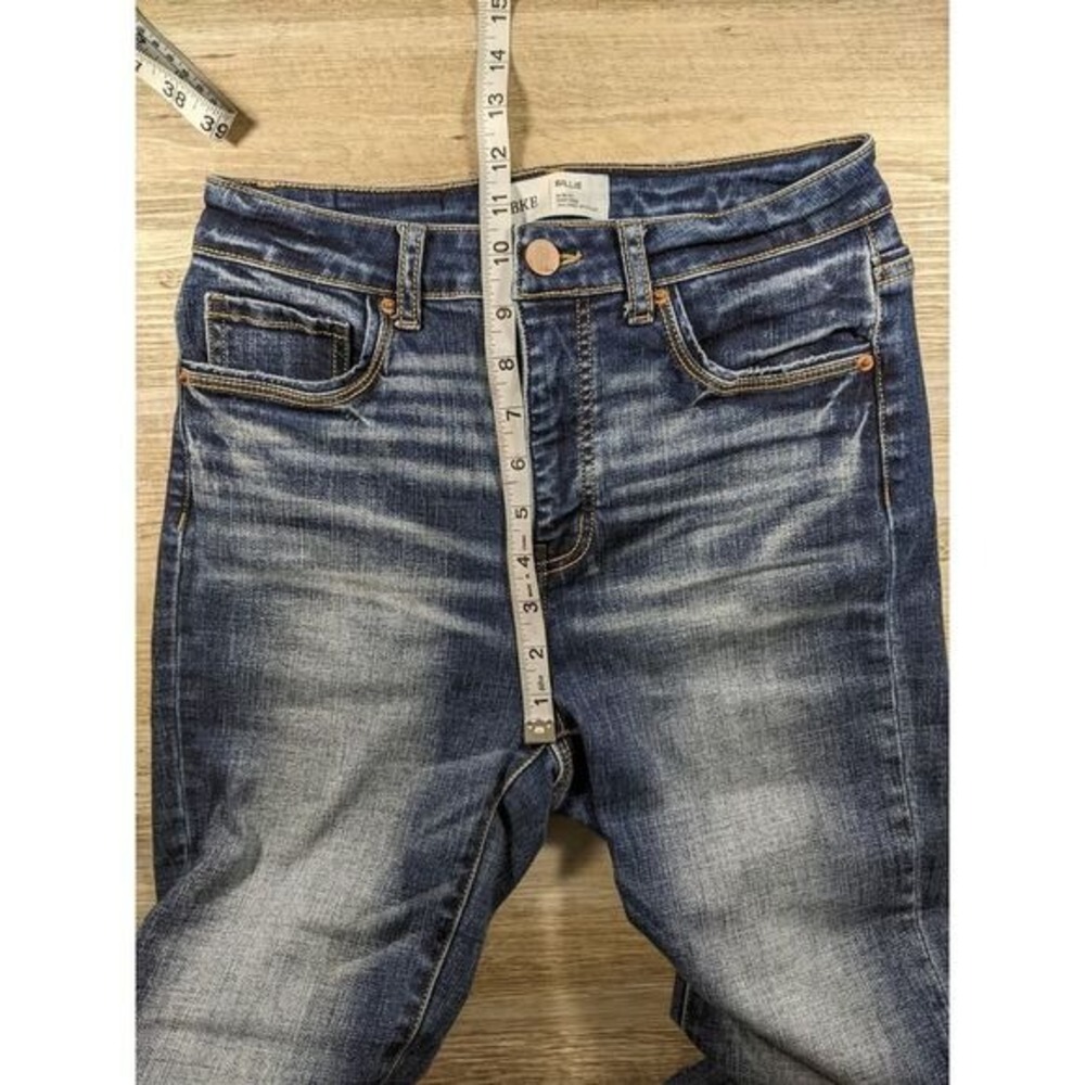 Slim Fit High Rise stretchy Tailored Boot Jeans BKE Billie W/26 Dark blue Wash - Picture 3 of 10